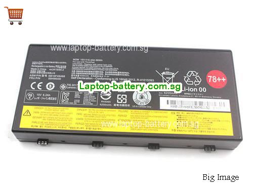 LENOVO ThinkPad P70(20ER000EGE) Battery 6400mAh, 96Wh , 6.4Ah 15V Black Li-ion