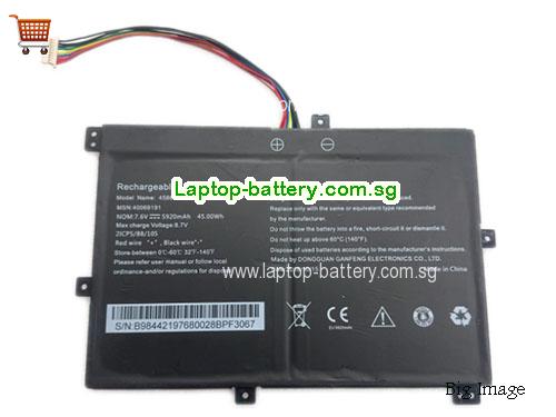 MEDION 40075307 Battery 5920mAh, 45Wh  7.6V Black Li-Polymer