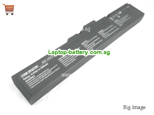 MSI MS1039 Battery 4400mAh 14.4V Black Li-ion
