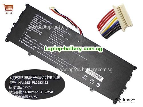 SG Original Laptop Battery for MAIBENBEN NA125S PL2983122, Xiaomai X228, Black, 4200mAh, 31.92Wh 7.6V