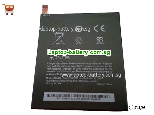 OTHER G99951 Battery 5840mAh, 22.2Wh  3.8V Black Li-Polymer