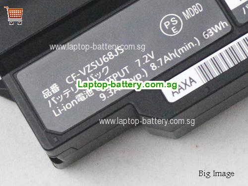 PANASONIC CF-VZSU68JS Battery 9300mAh, 63Wh , 8.7Ah 7.2V Black Li-ion