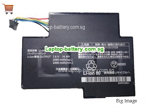 PANASONIC 2-644553-B002 Battery 2060mAh, 16Wh  7.6V Black Li-Polymer