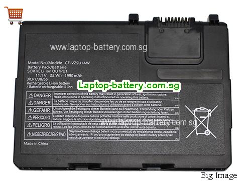 PANASONIC CF-VZSU1AR Battery 1990mAh, 22Wh  11.1V Black Li-Polymer