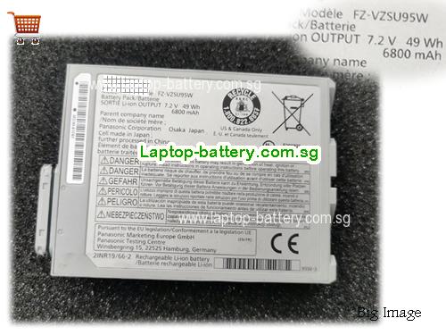 PANASONIC Toughpad FZ-M1. Battery 6800mAh, 49Wh 7.2V Sliver Li-ion