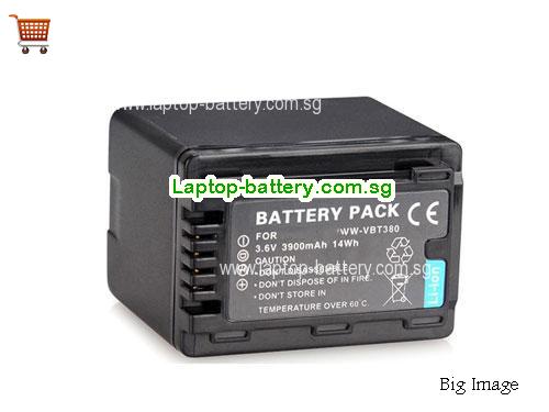PANASONIC VW-VBT380 Battery 3900mAh, 14Wh  3.6V Black Li-ion