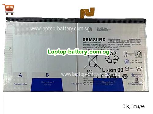 SAMSUNG Galaxy Tab S9 Ultra X910 Battery 10880mAh, 42.21Wh  3.88V White Li-Polymer