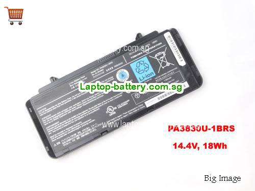 TOSHIBA PA3842U-1BRS Battery 1180mAh, 18Wh  14.4V Black Li-ion