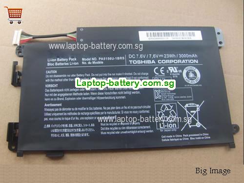 TOSHIBA PA5156U-1BRS Battery 3000mAh, 23Wh  7.6V Black Li-ion