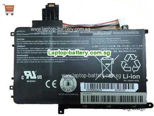 TOSHIBA PA5166U-1BRS Battery 3572mAh, 14Wh  3.7V Black Li-ion