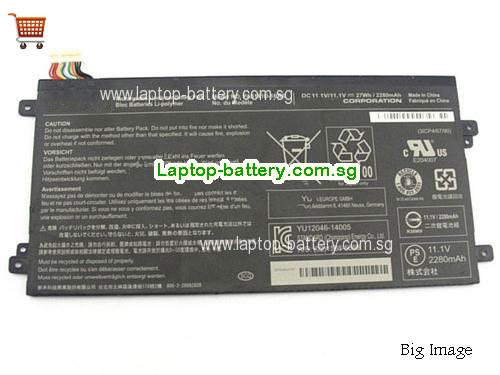 TOSHIBA PA5191U-1BRS Battery 2280mAh, 27Wh  11.1V Black Li-ion