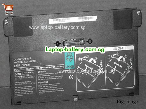 TOSHIBA PABAS089 Battery 4000mAh, 45Wh  10.8V Black Li-ion