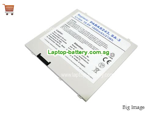 TOSHIBA PA3884U-1BRS Battery 1900mAh 10.8V White Li-ion