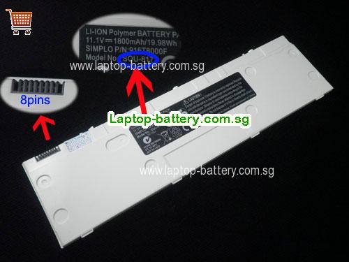 TAIWAN MOBILE SQU-817 Battery 1800mAh, 11.1Wh 11.1V White Li-Polymer