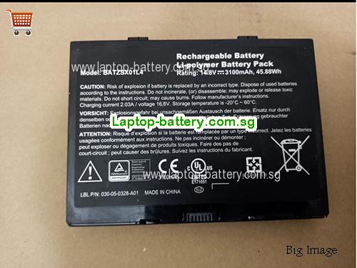 XPLORE BATZSX01L4 Battery 3100mAh, 45.88Wh  14.8V Black Li-Polymer