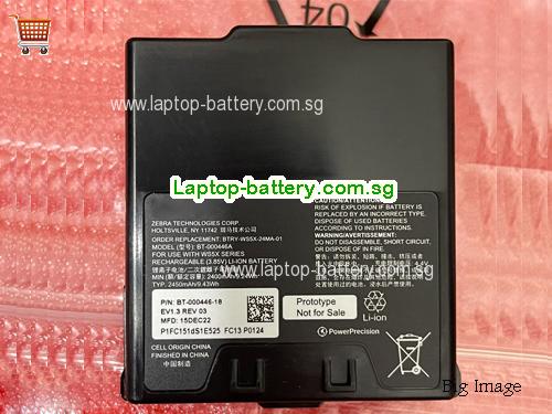 ZEBRA BTRY-WS5X-24MA-01 Battery 2400mAh, 9.24Wh  3.85V  Li-ion