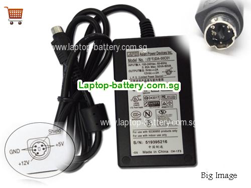 DA-30C01 APD 12V 2A Laptop AC Adapter, 24W