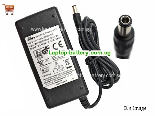 BI65180330E2 BIRON 18V 3.3A Laptop AC Adapter, 59.4W