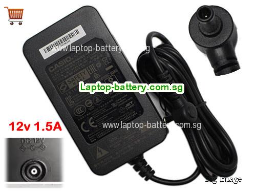 PX-A100RD/BE CASIO 12V 1.5A Laptop AC Adapter, 18W