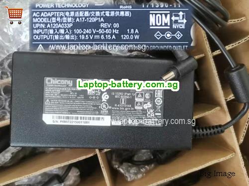 A120A033P CHICONY 19.5V 6.15A Laptop AC Adapter, 120W