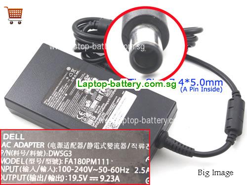 Precision M6300 Dell 19.5V 9.23A Laptop AC Adapter, 180W