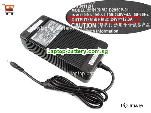 N112H Dell 24V 12.3A Laptop AC Adapter, 300W