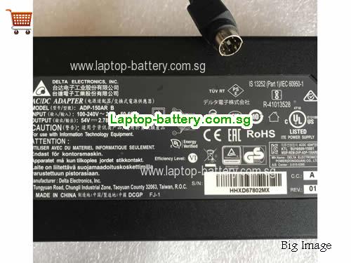 ADP-150AR B DELTA 54V 2.78A Laptop AC Adapter, 150W