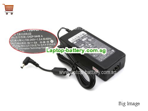 EADP-54HB DELTA 9V 6A Laptop AC Adapter, 54W
