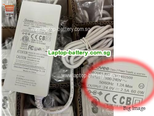 CW2402500 GOVEE 24V 2.5A Laptop AC Adapter, 60W
