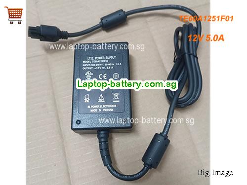 TE60A1251F01 ITE 12V 5A Laptop AC Adapter, 60W