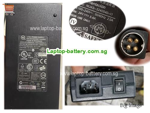 I280 KODAK 24V 5.4A Laptop AC Adapter, 129.6W