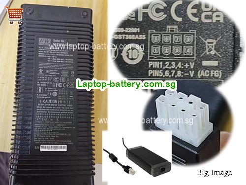 GST360A12 MEANWELL 12V 27.5A Laptop AC Adapter, 360W