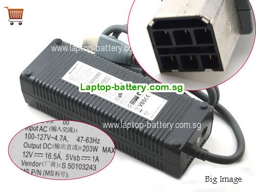 S50103243 MICROSOFT 12V 16.5A Laptop AC Adapter, 203W