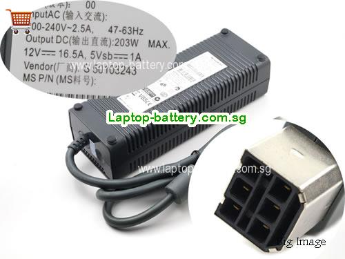 S50103243 MICROSOFT 12V 16.5A Laptop AC Adapter, 203W