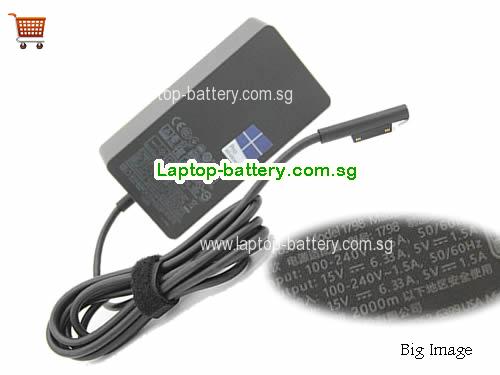 1736 MICROSOFT 15V 6.33A Laptop AC Adapter, 102W