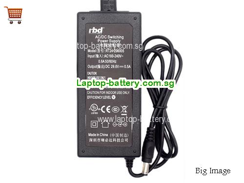 RT24-296005 RBD 29.6V 0.5A Laptop AC Adapter, 14.8W