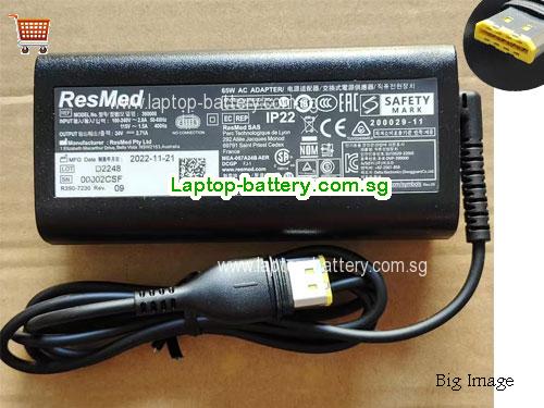 S11 RESMED 24V 2.71A Laptop AC Adapter, 65W