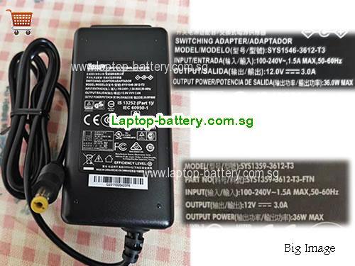 SG SUNNY 12V 3A 36W Laptop ac adapter 