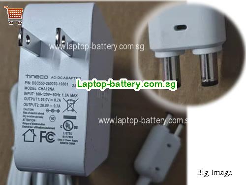 CHA12NA TINECO 26V 0.7A Laptop AC Adapter, 36.4W