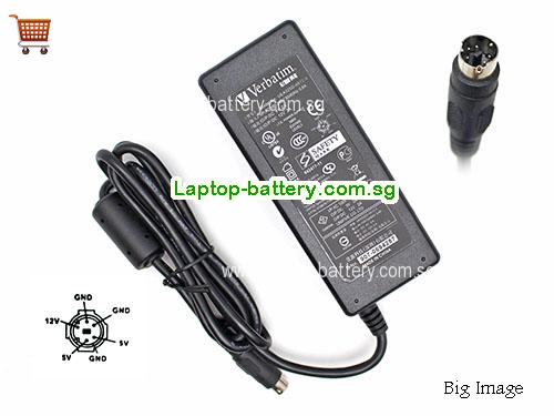 UEA325D-0512-A VERBATIM 12V 2A Laptop AC Adapter, 24W