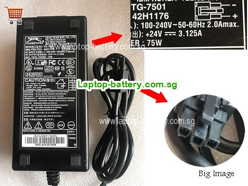 4610-1NR THERMAL RECEIPT PRINTER IBM 24V 3.125A Laptop AC Adapter, 75W