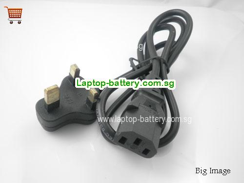 UK 1.2m C13 Adapter Power cable, black, for LCD / LED PC, TV adapters
